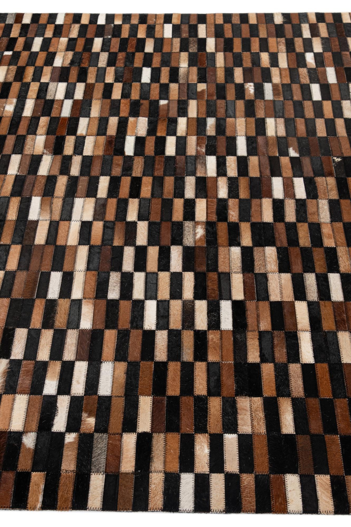 5' 2 x 8' 1 Cowhide - Patchwork Rug