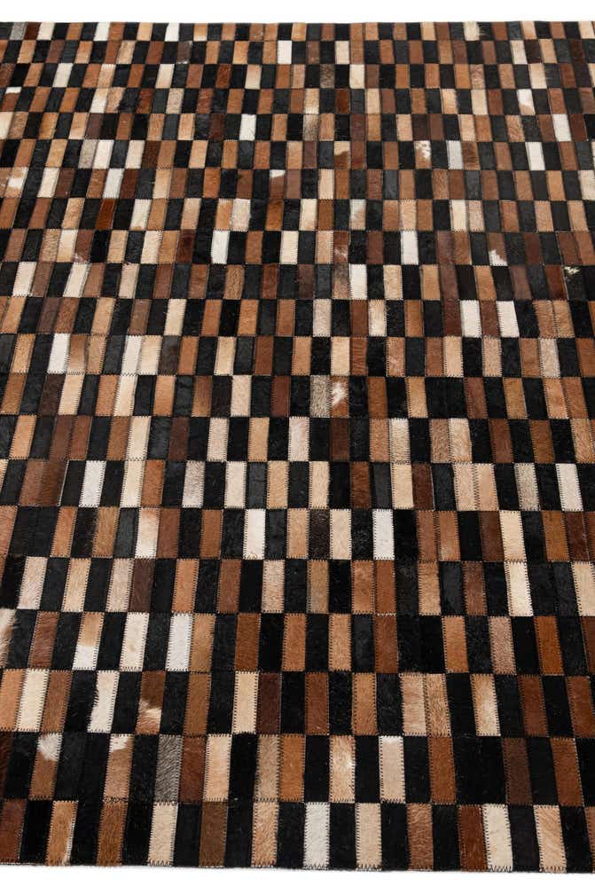5' 2 x 8' 1 Cowhide - Patchwork Rug