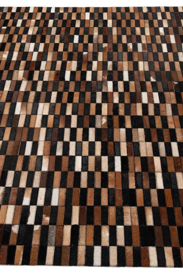 Detail image of 5' 2 x 8' 1 Cowhide - Patchwork Rug