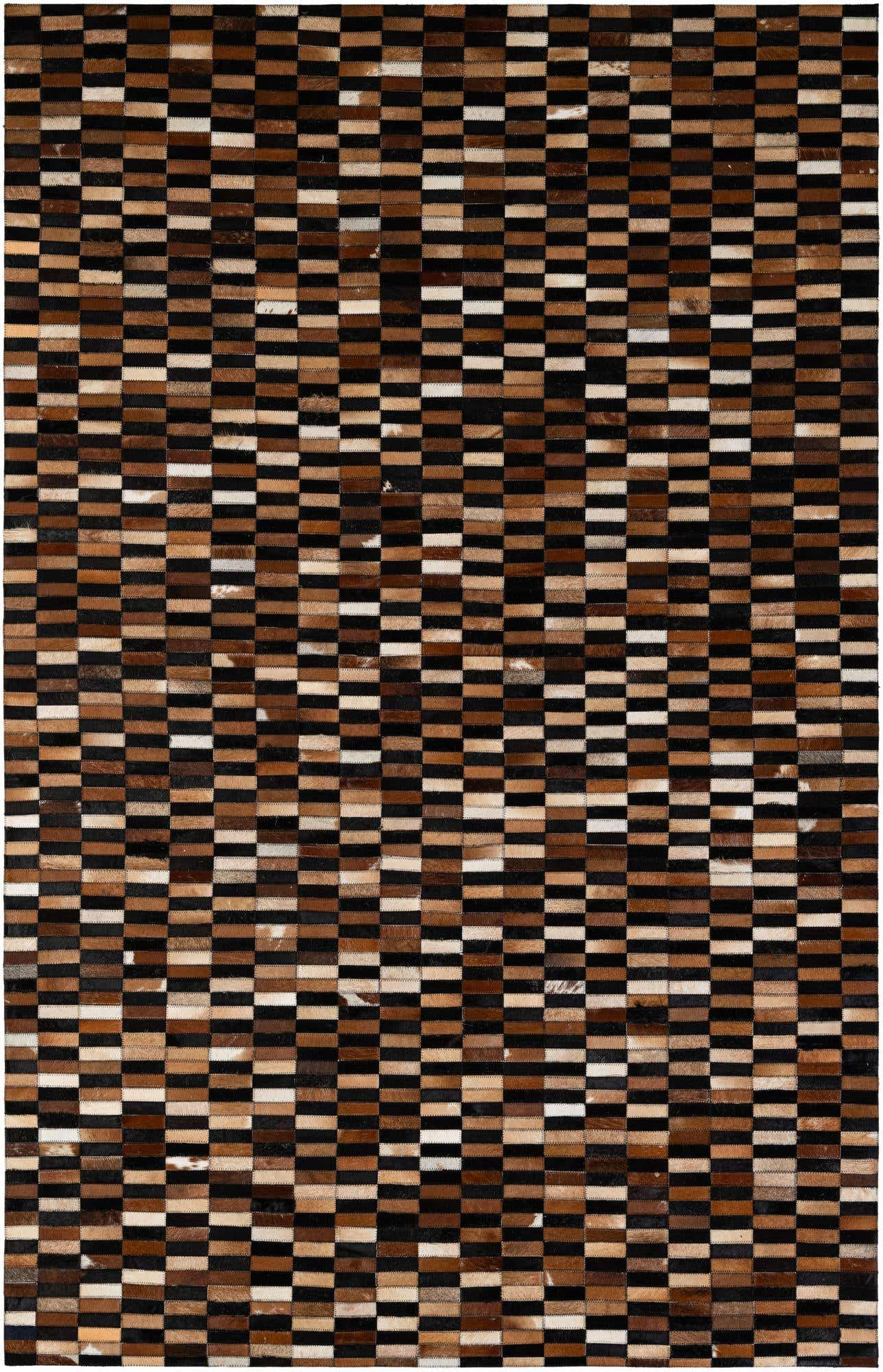 5' 2 x 8' 1 Cowhide - Patchwork Rug