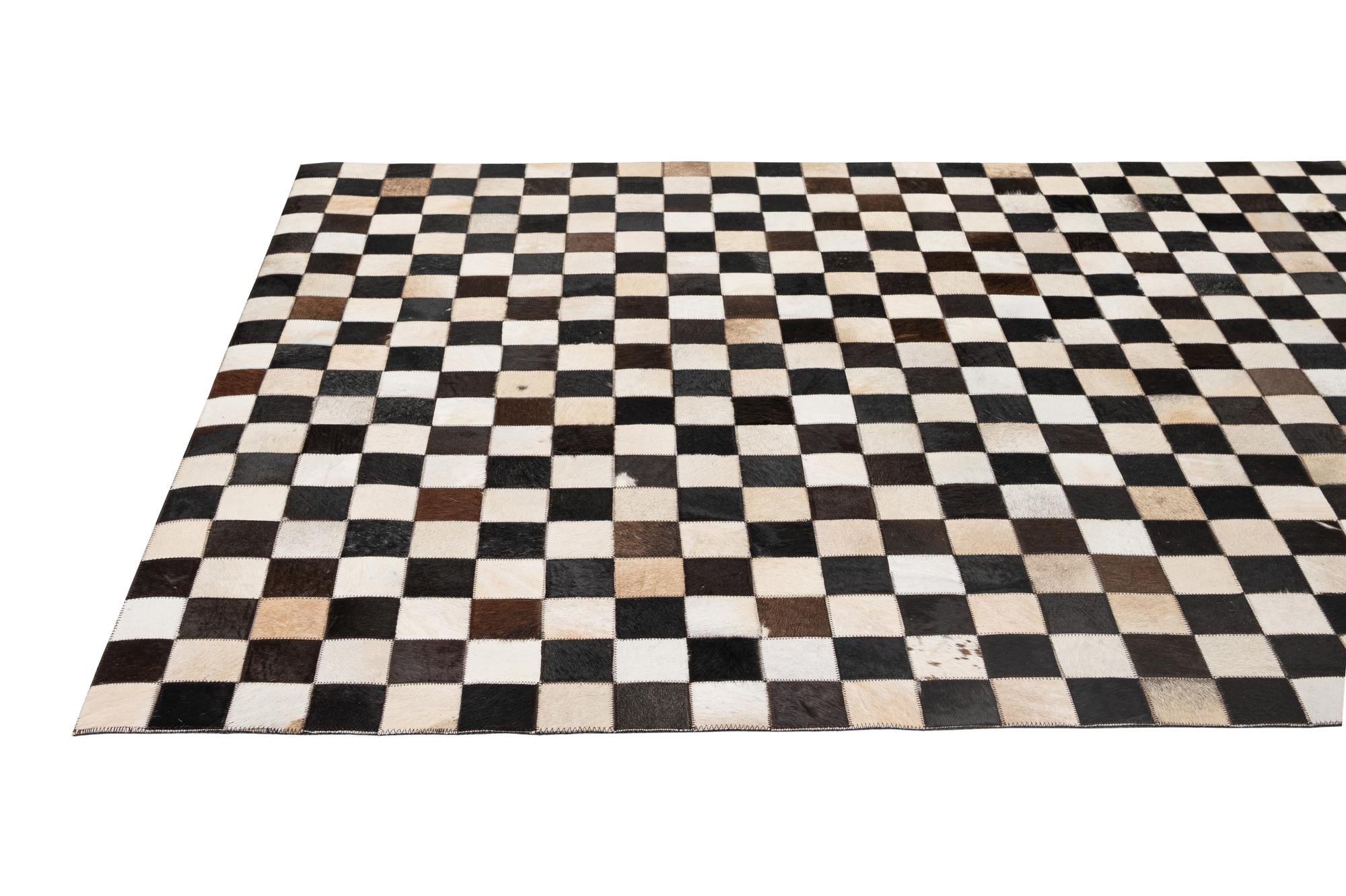 4' 11 x 8' 1 Cowhide - Patchwork Rug