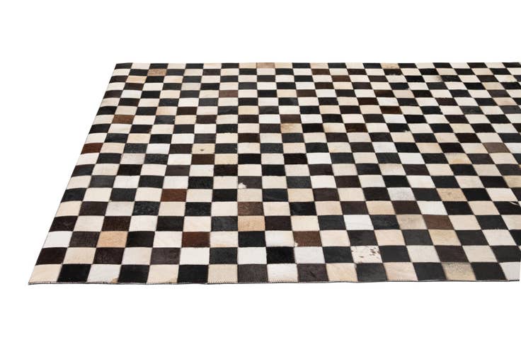 Detail image of 4' 11 x 8' 1 Cowhide - Patchwork Rug