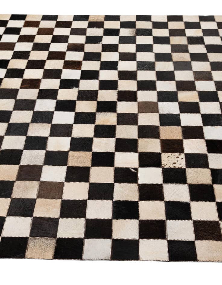 Detail image of 4' 11 x 8' 1 Cowhide - Patchwork Rug