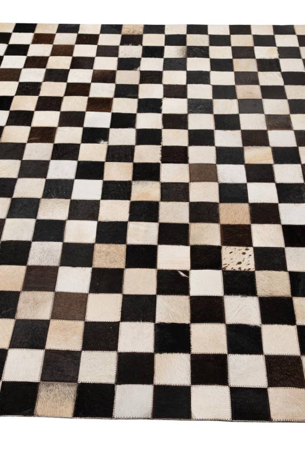 Detail image of 4' 11 x 8' 1 Cowhide - Patchwork Rug