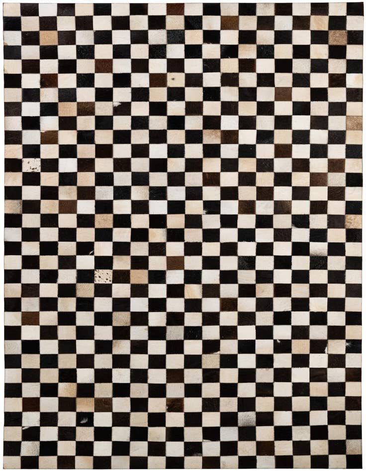 Detail image of 4' 11 x 8' 1 Cowhide - Patchwork Rug