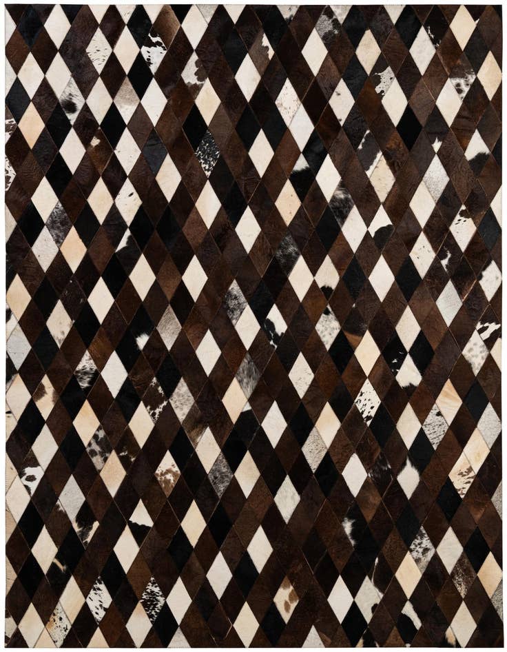 Detail image of 5' 9 x 8' 1 Cowhide - Patchwork Rug