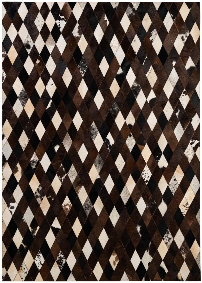 Detail image of 5' 9 x 8' 1 Cowhide - Patchwork Rug