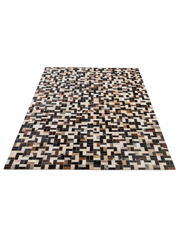 Detail image of 5' 1 x 8' Cowhide - Patchwork Rug