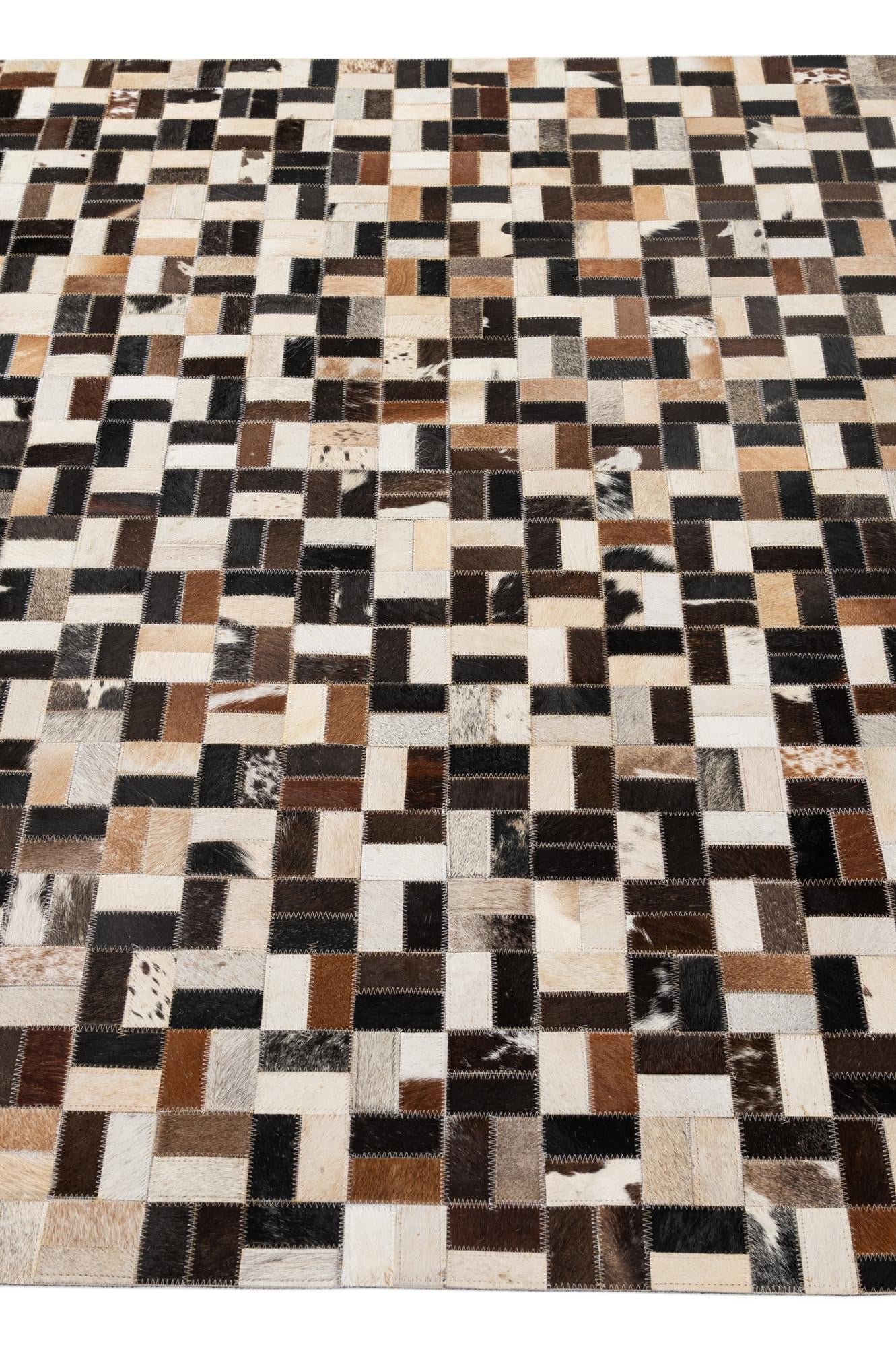 5' 1 x 8' Cowhide - Patchwork Rug