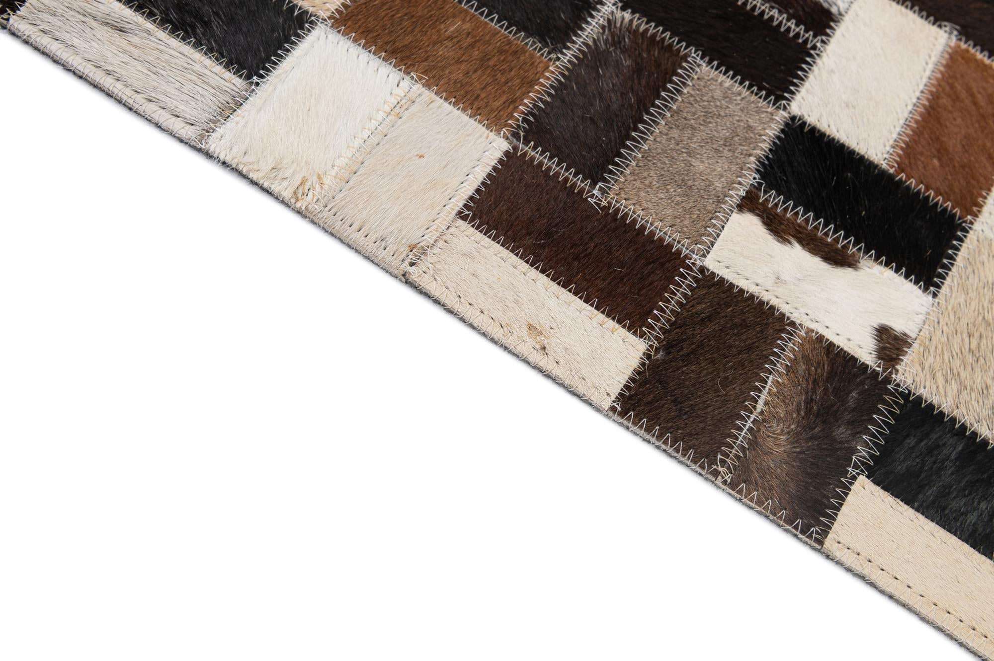 5' 1 x 8' Cowhide - Patchwork Rug