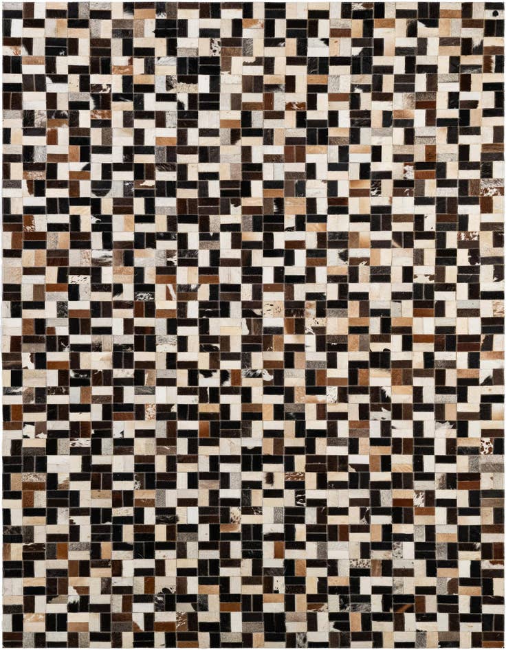 Detail image of 5' 1 x 8' Cowhide - Patchwork Rug