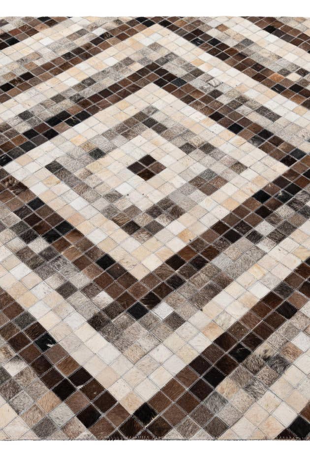 Detail image of 5' x 8' Cowhide - Patchwork Rug