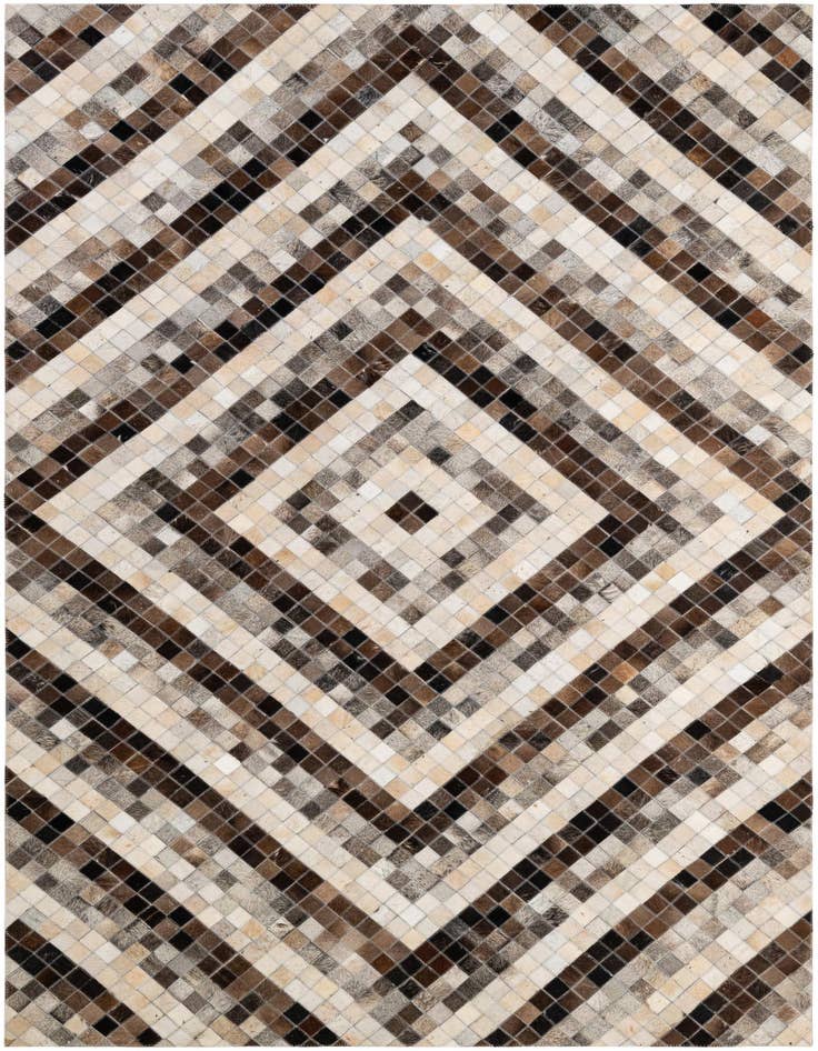 Detail image of 5' x 8' Cowhide - Patchwork Rug