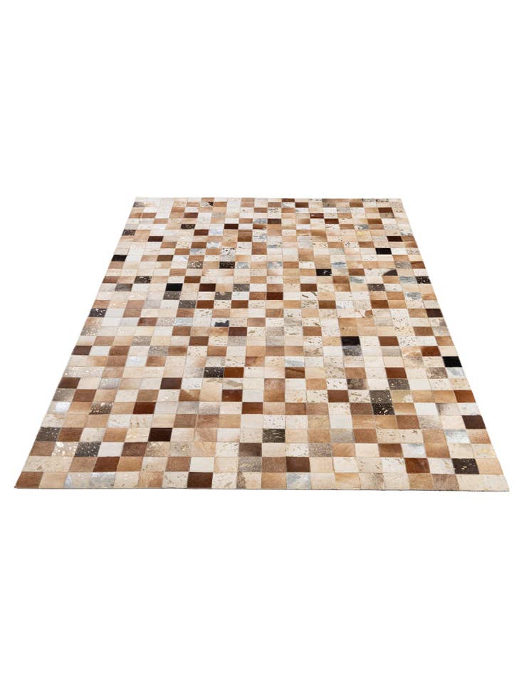Detail image of 5' 1 x 8' Cowhide - Patchwork Rug