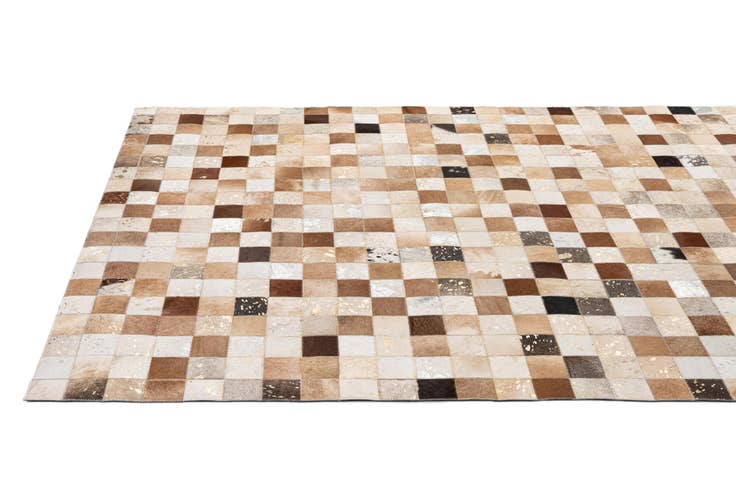 Detail image of 5' 1 x 8' Cowhide - Patchwork Rug