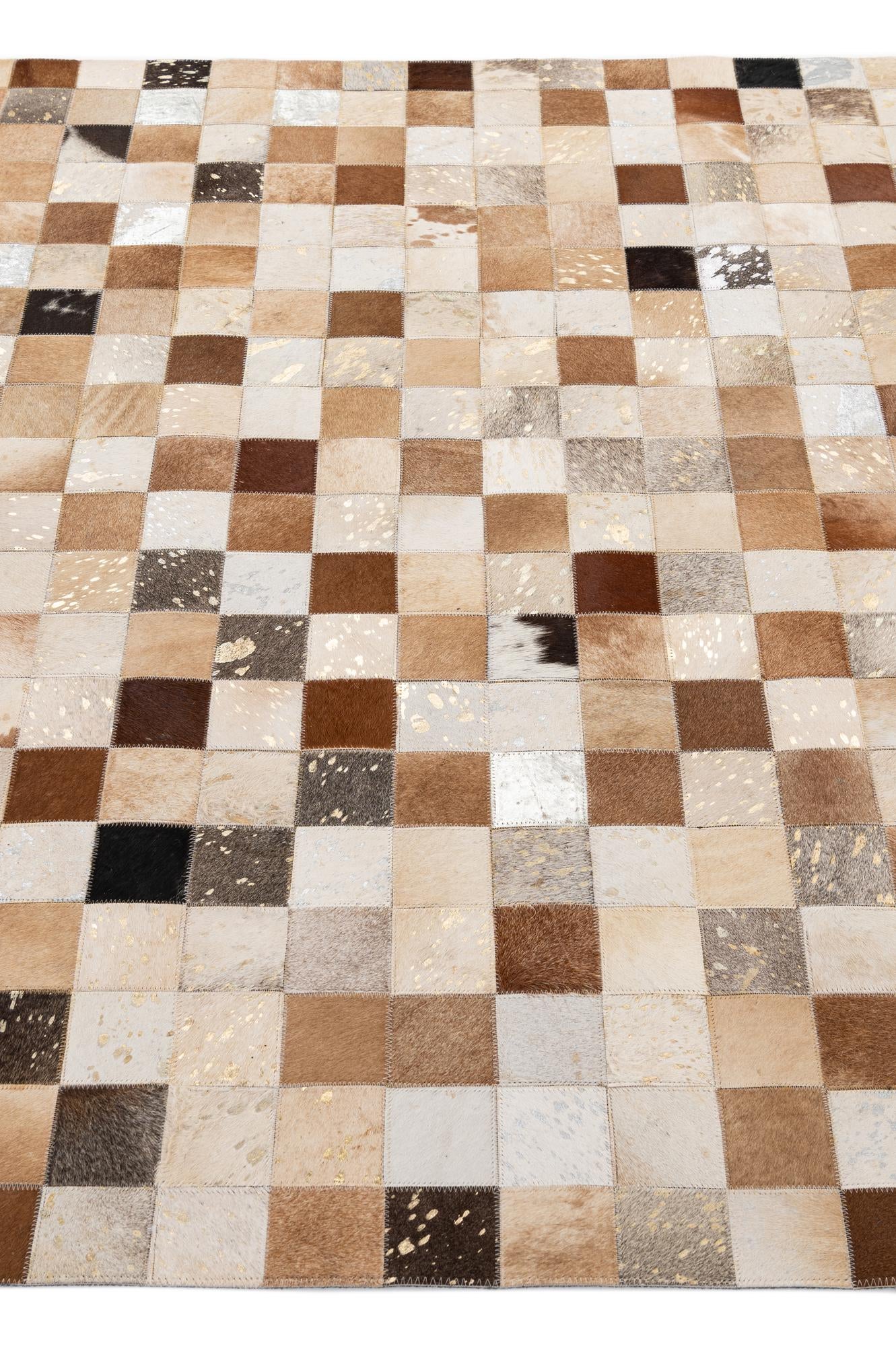 5' 1 x 8' Cowhide - Patchwork Rug