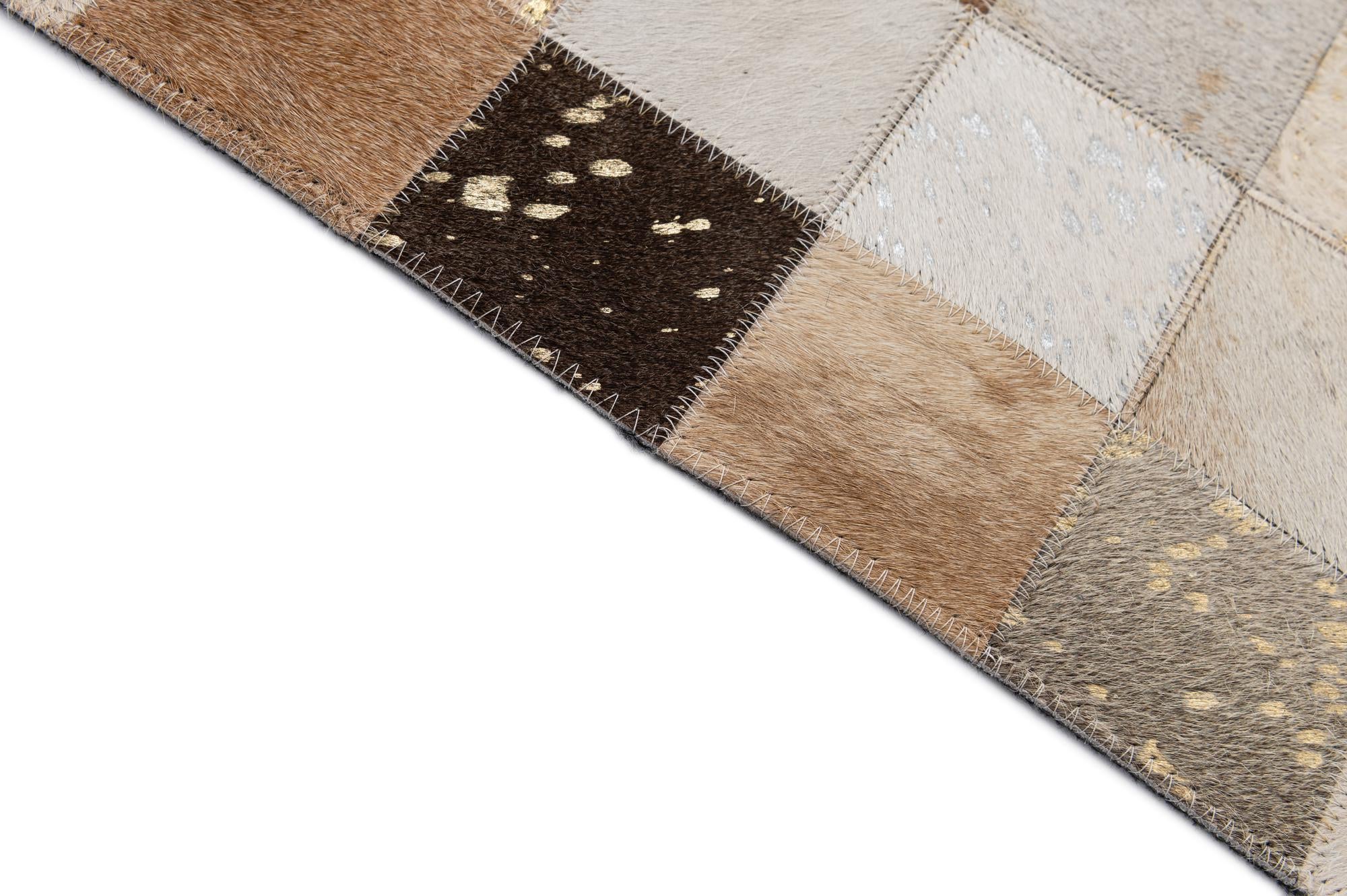 5' 1 x 8' Cowhide - Patchwork Rug