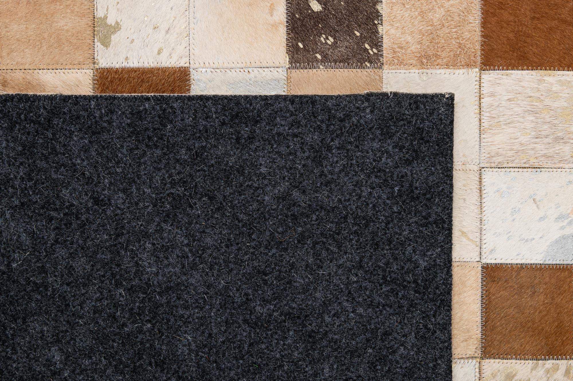 5' 1 x 8' Cowhide - Patchwork Rug