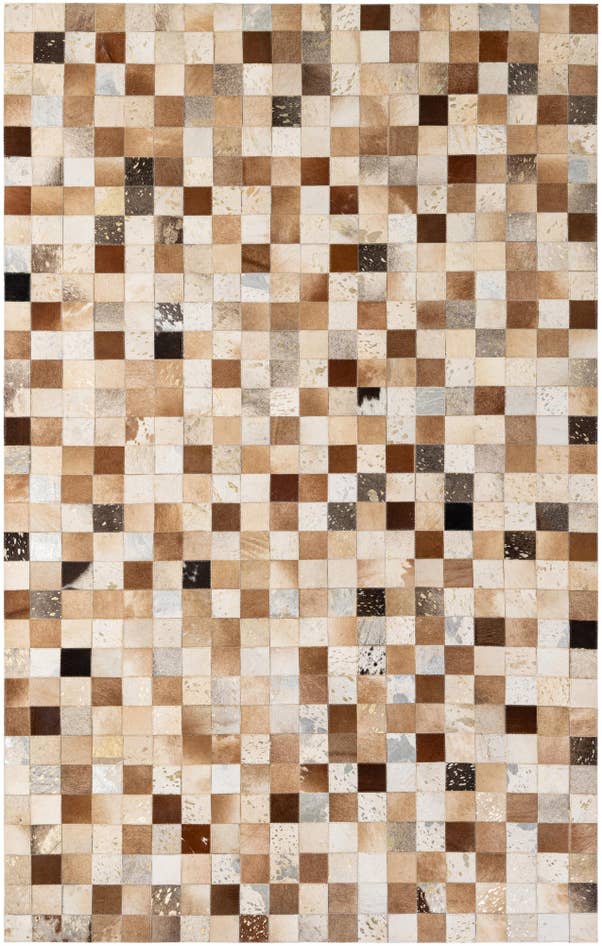 Detail image of 5' 1 x 8' Cowhide - Patchwork Rug