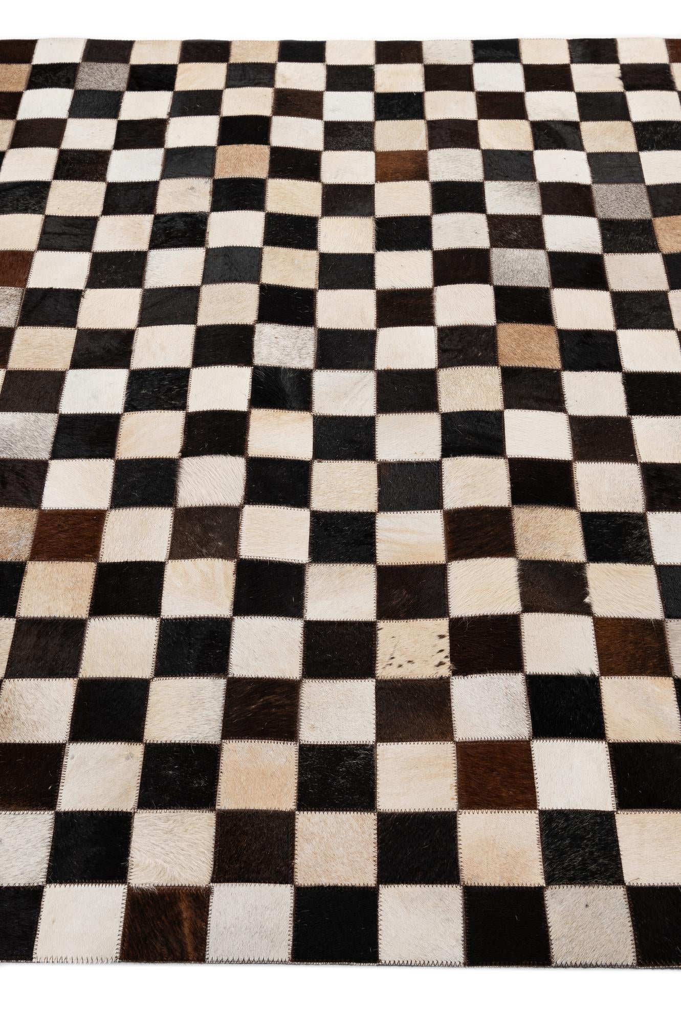 4' 11 x 8' 1 Cowhide - Patchwork Rug