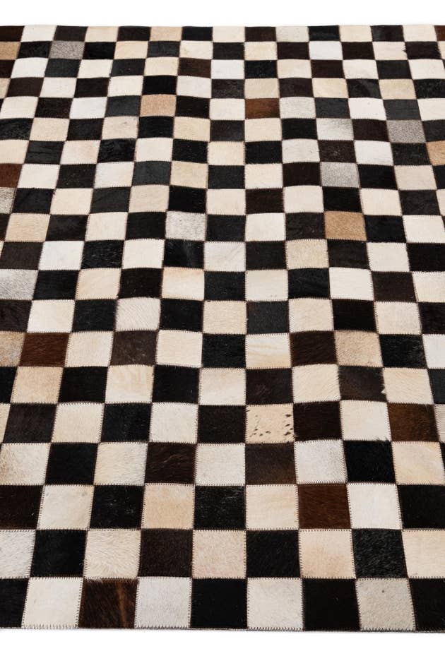 Detail image of 4' 11 x 8' 1 Cowhide - Patchwork Rug