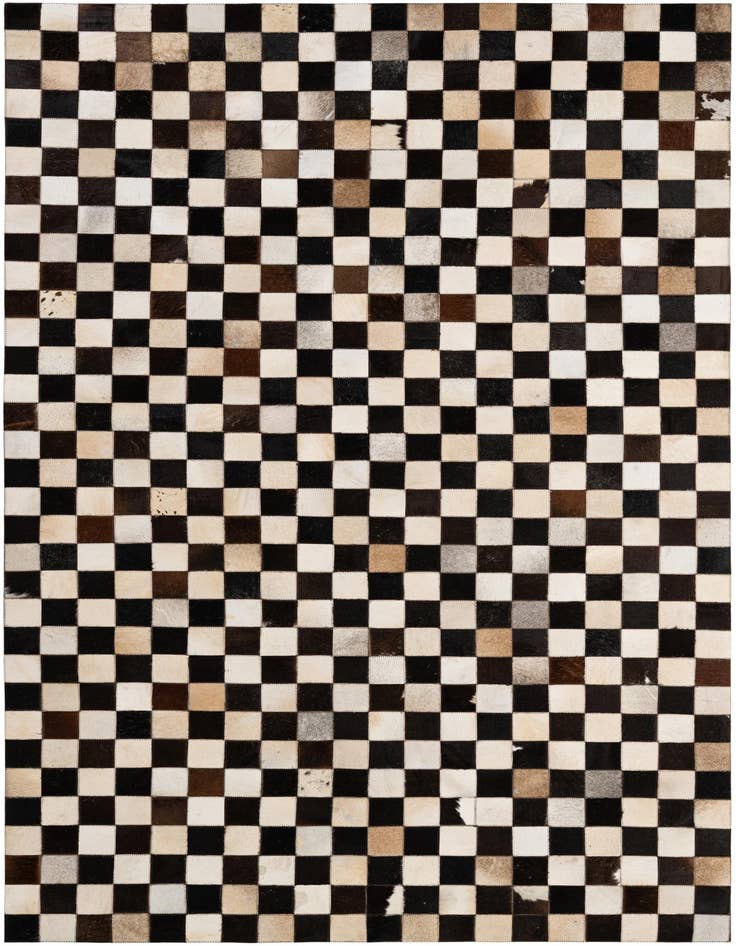 Detail image of 4' 11 x 8' 1 Cowhide - Patchwork Rug