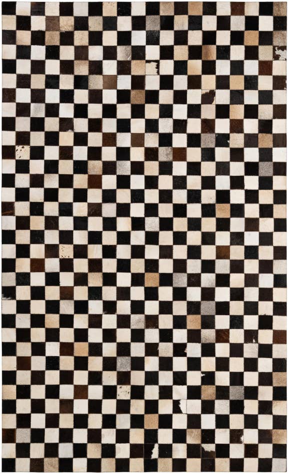 Detail image of 4' 11 x 8' 1 Cowhide - Patchwork Rug