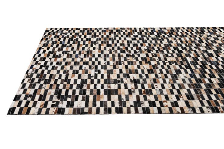 Detail image of 5' 3 x 8' Cowhide - Patchwork Rug
