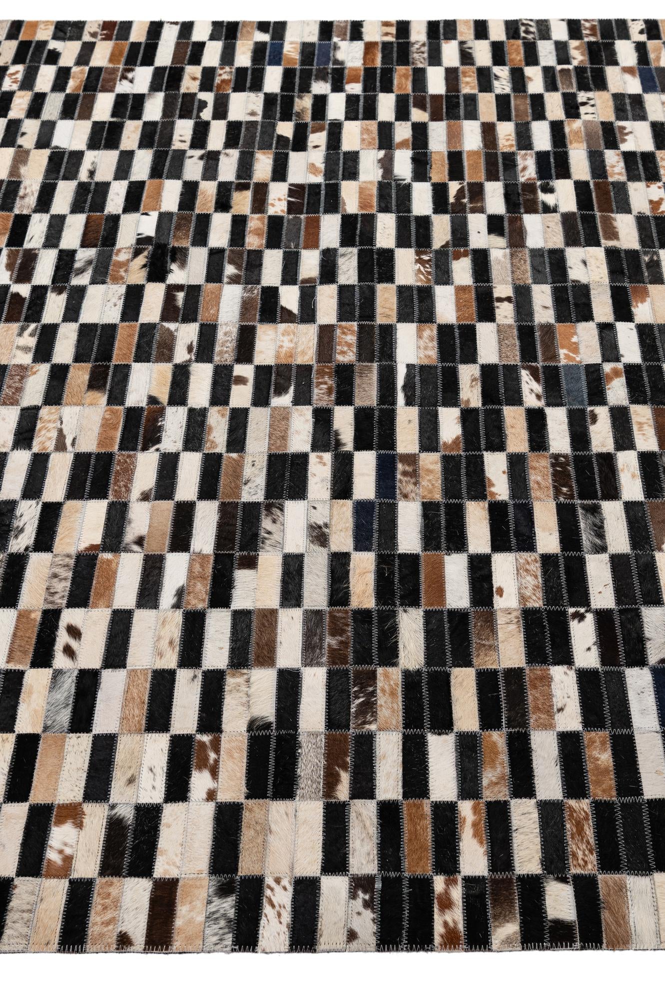 5' 3 x 8' Cowhide - Patchwork Rug