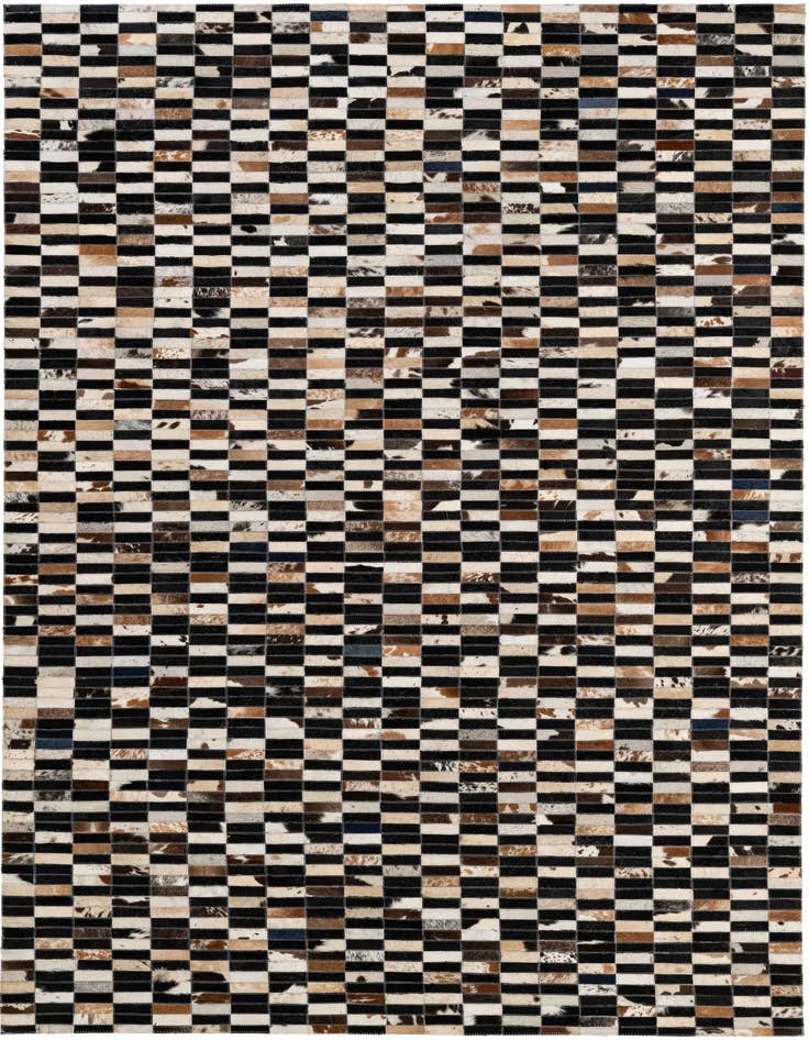 Detail image of 5' 3 x 8' Cowhide - Patchwork Rug
