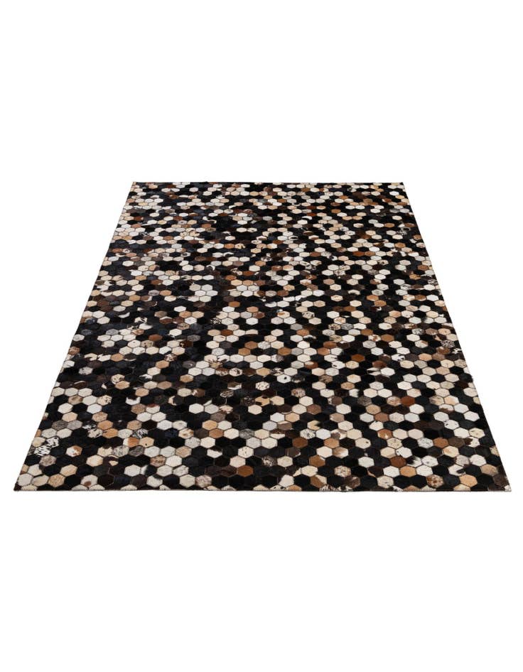 Detail image of 5' 2 x 8' Cowhide - Patchwork Rug