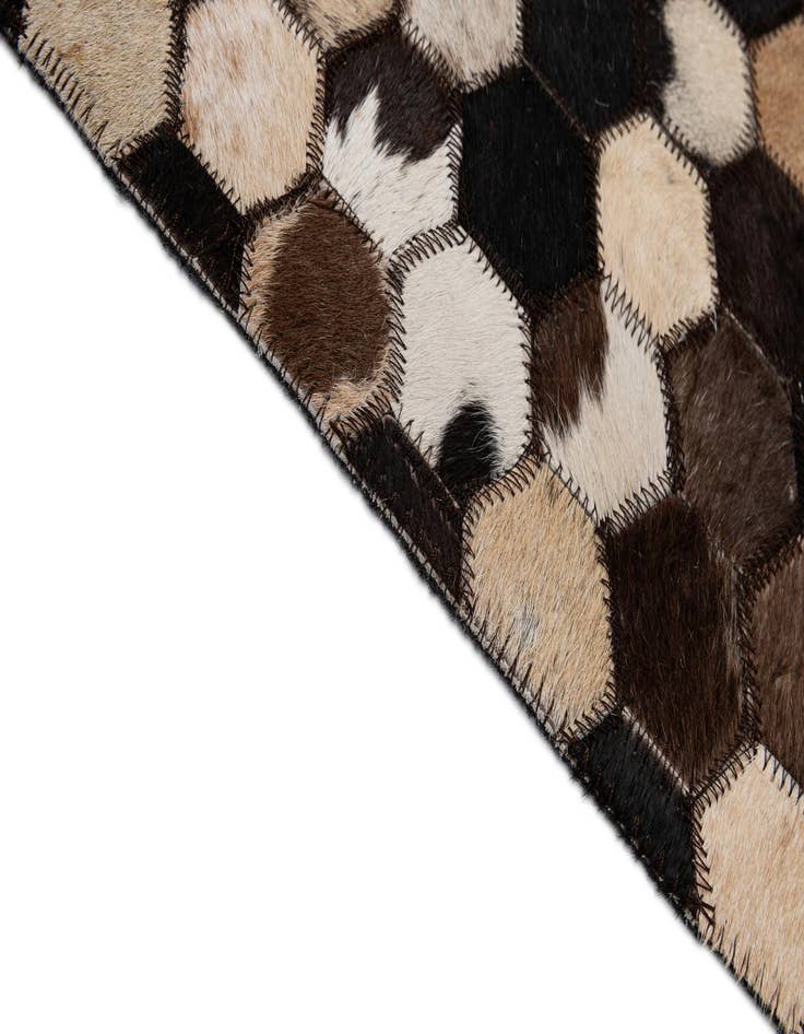Detail image of 5' 2 x 8' Cowhide - Patchwork Rug