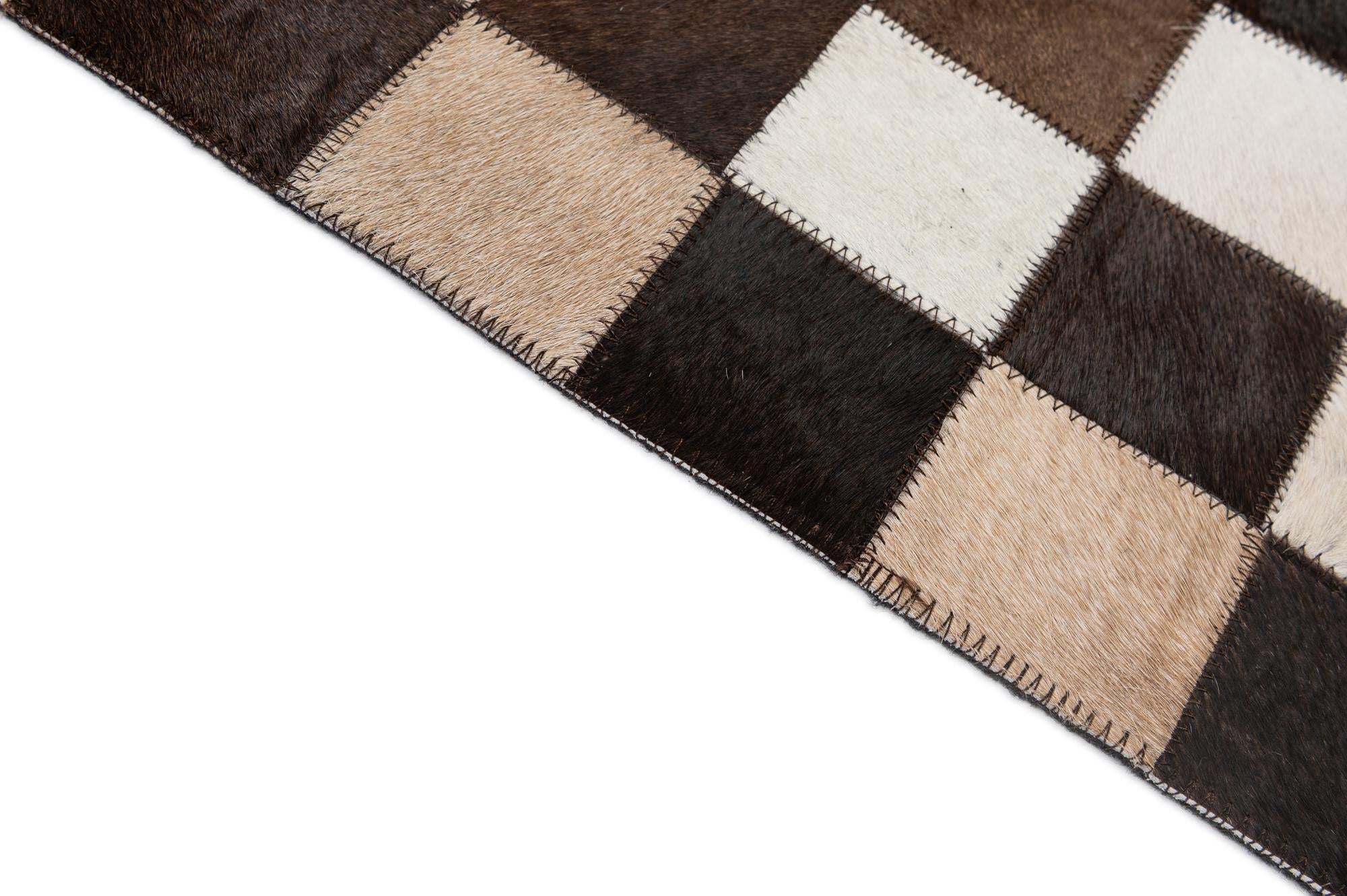5' x 8' 1 Cowhide - Patchwork Rug