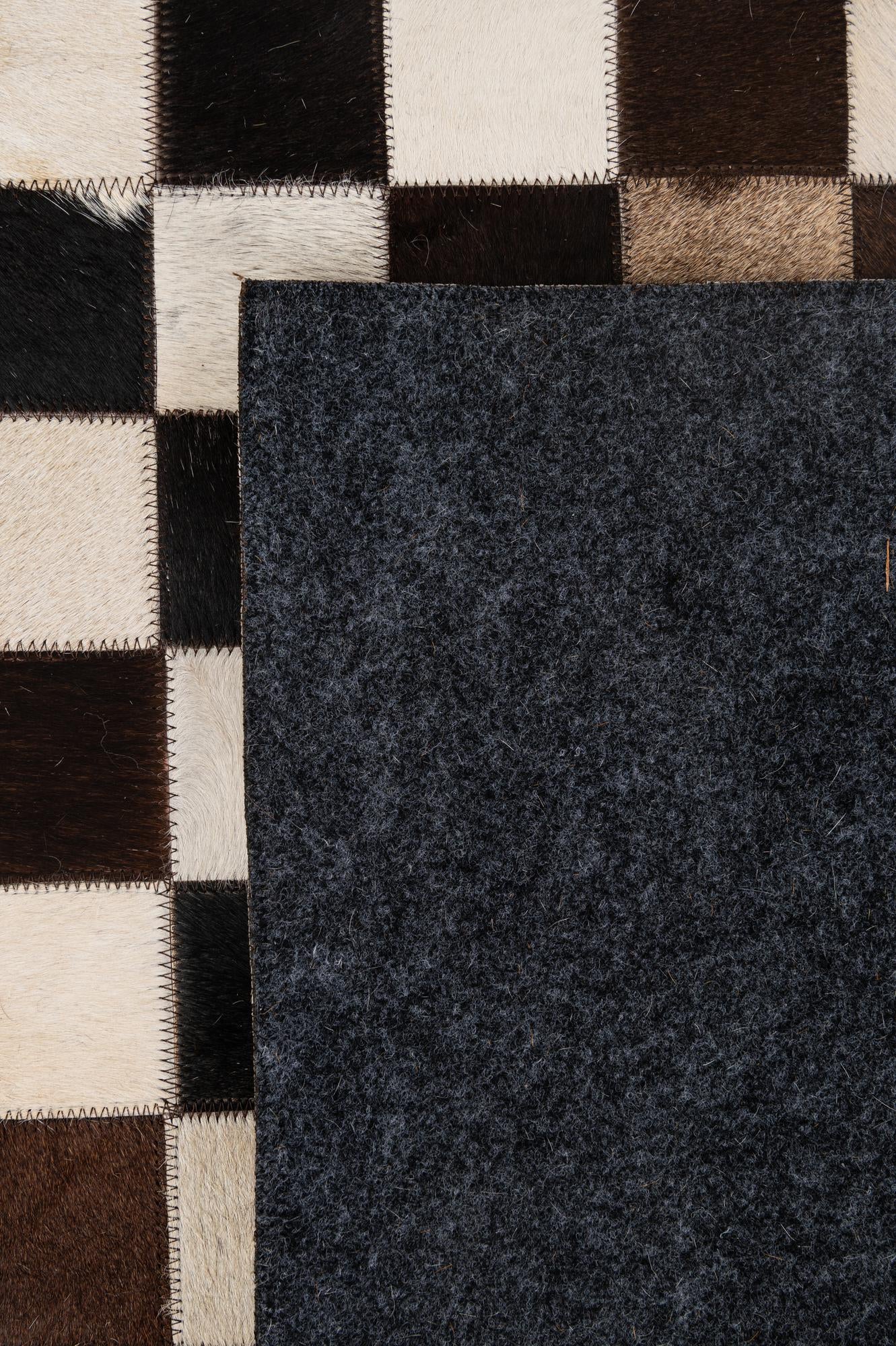5' x 8' 1 Cowhide - Patchwork Rug