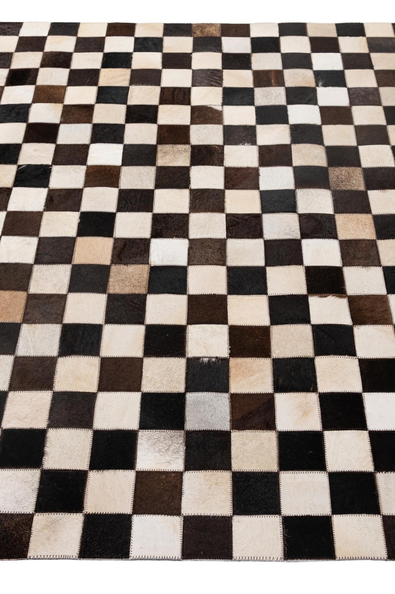 5' x 8' 1 Cowhide - Patchwork Rug