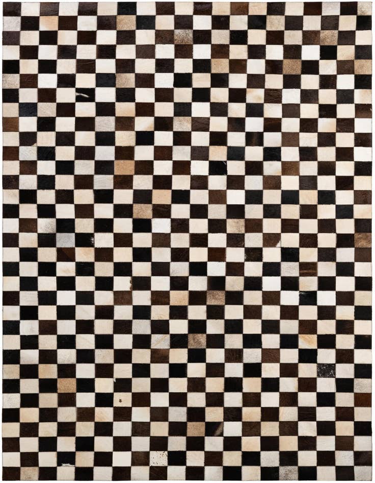 Detail image of 5' x 8' 1 Cowhide - Patchwork Rug