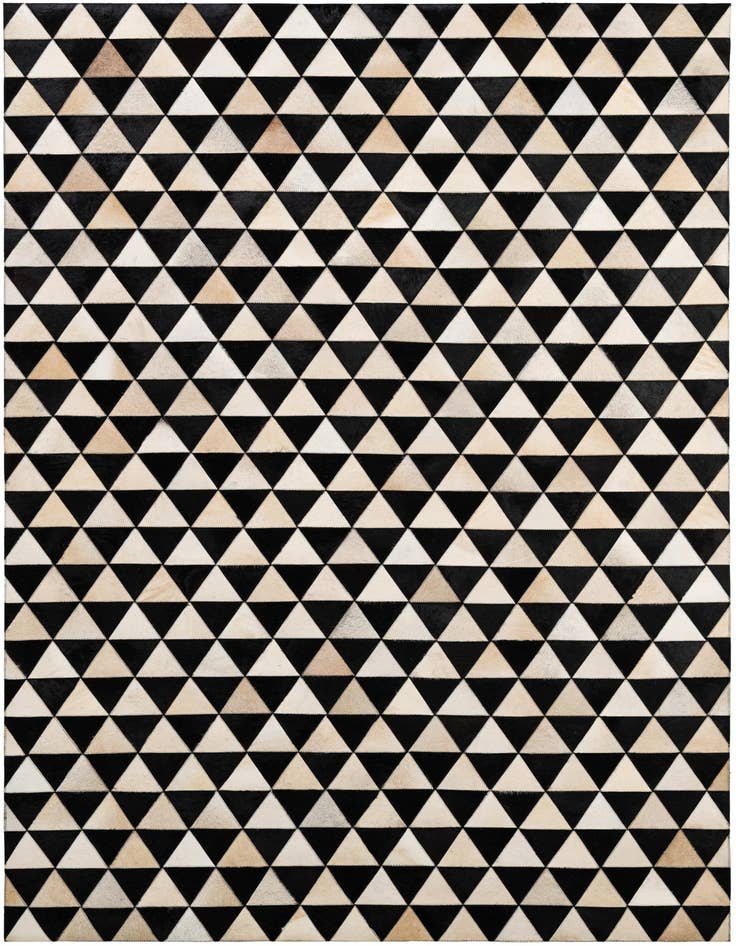 Detail image of 5' 2 x 8' 2 Cowhide - Patchwork Rug