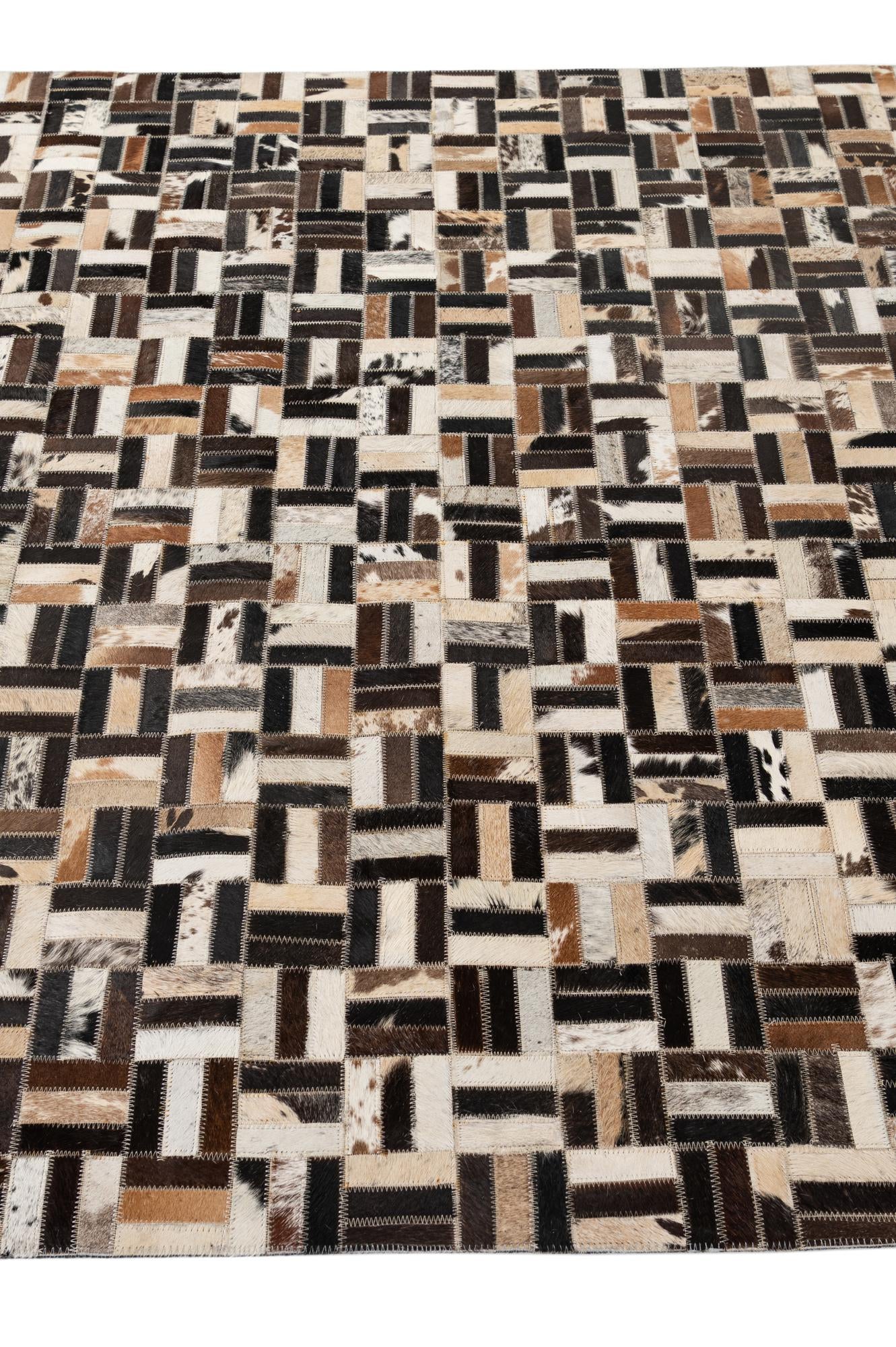 5' x 7' 11 Cowhide - Patchwork Rug