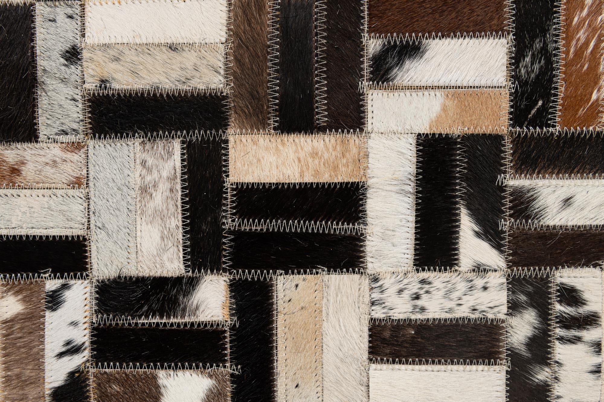 5' x 7' 11 Cowhide - Patchwork Rug