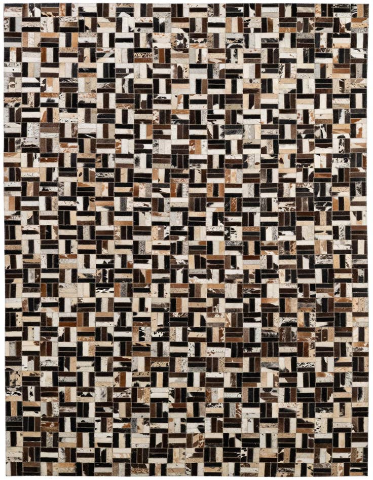 Detail image of 5' x 7' 11 Cowhide - Patchwork Rug