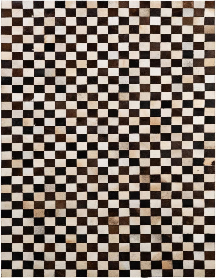 Detail image of 5' x 8' Cowhide - Patchwork Rug