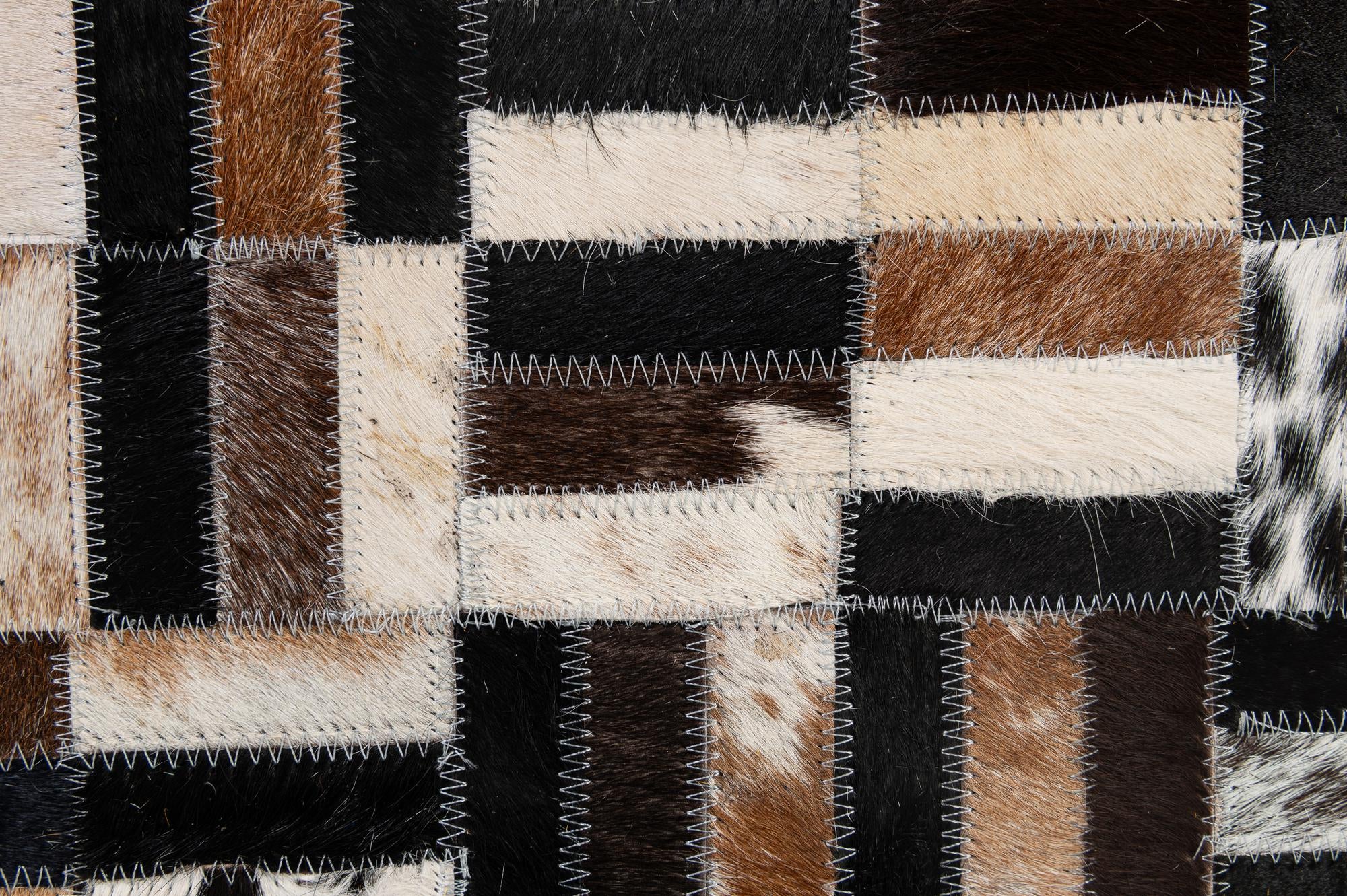 5' 1 x 8' Cowhide - Patchwork Rug