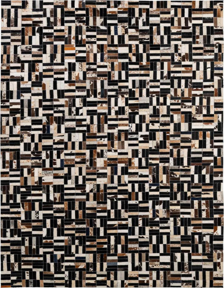 Detail image of 5' 1 x 8' Cowhide - Patchwork Rug