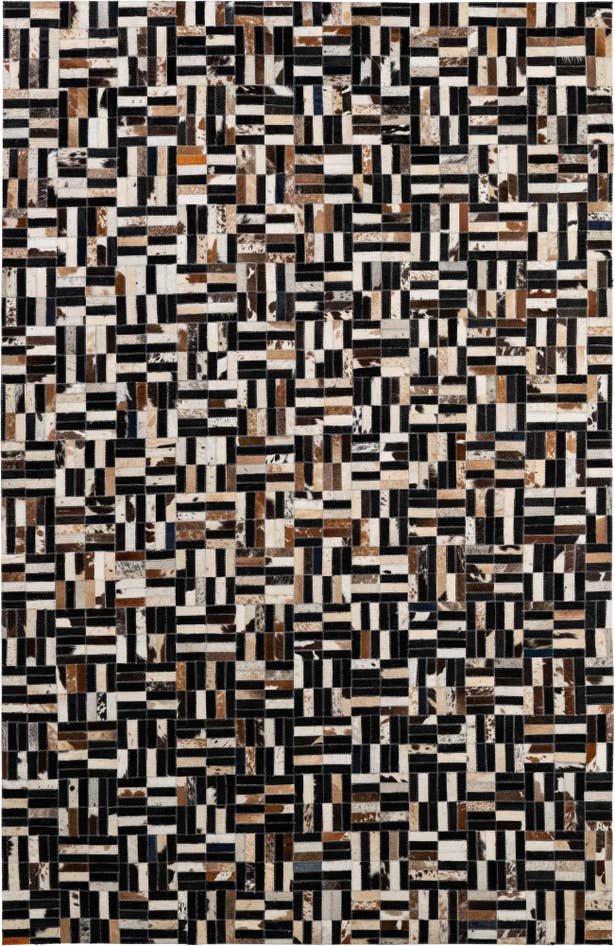 Detail image of 5' 1 x 8' Cowhide - Patchwork Rug