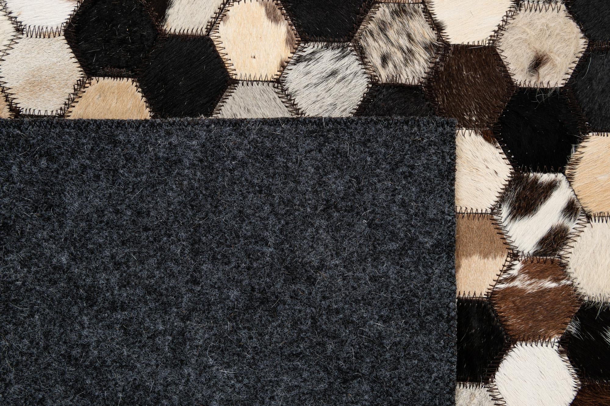5' 1 x 8' Cowhide - Patchwork Rug