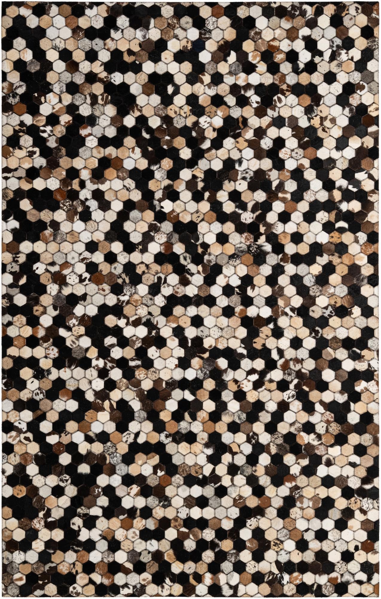 5' 1 x 8' Cowhide - Patchwork Rug