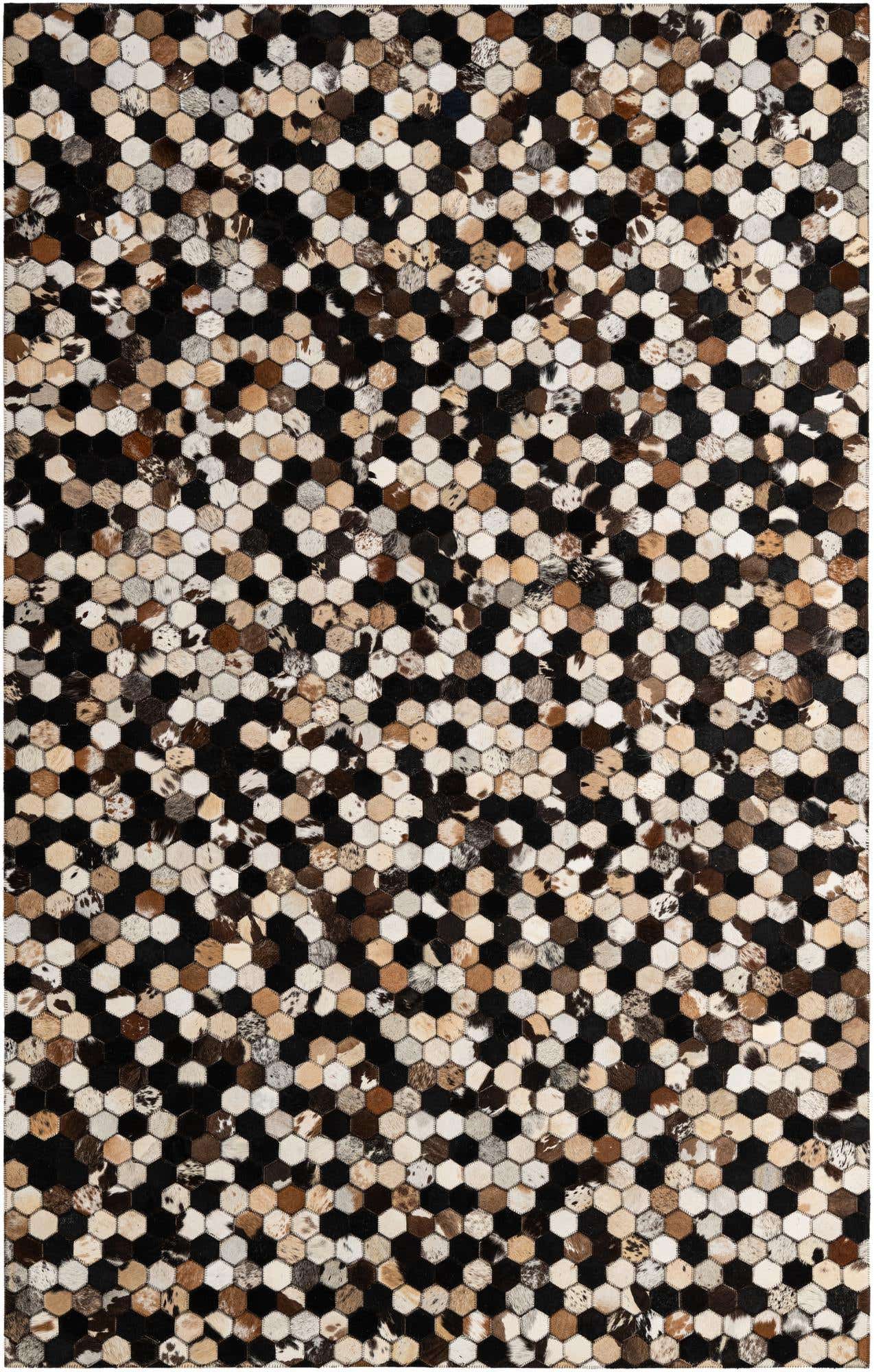 5' 1 x 8' Cowhide - Patchwork Rug