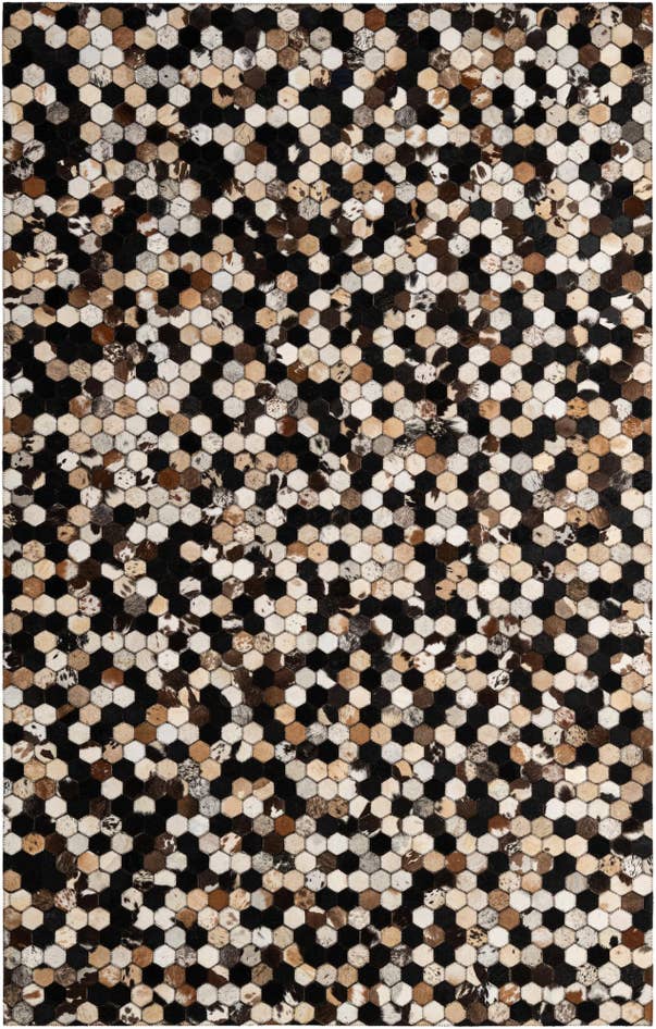 Detail image of 5' 1 x 8' Cowhide - Patchwork Rug