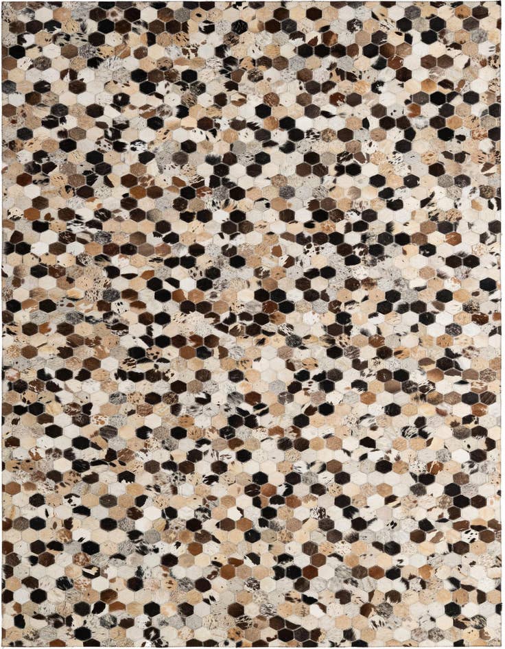Detail image of 5' x 7' 10 Cowhide - Patchwork Rug