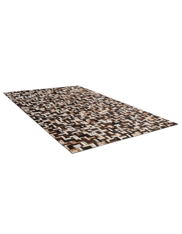 Detail image of 4' 11 x 7' 10 Cowhide - Patchwork Rug